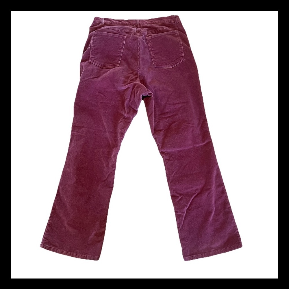VTG Veranesi Brushed Corduroy Boot Cut Burgundy Pants Women’s 14 Western Boho - Picture 2 of 7
